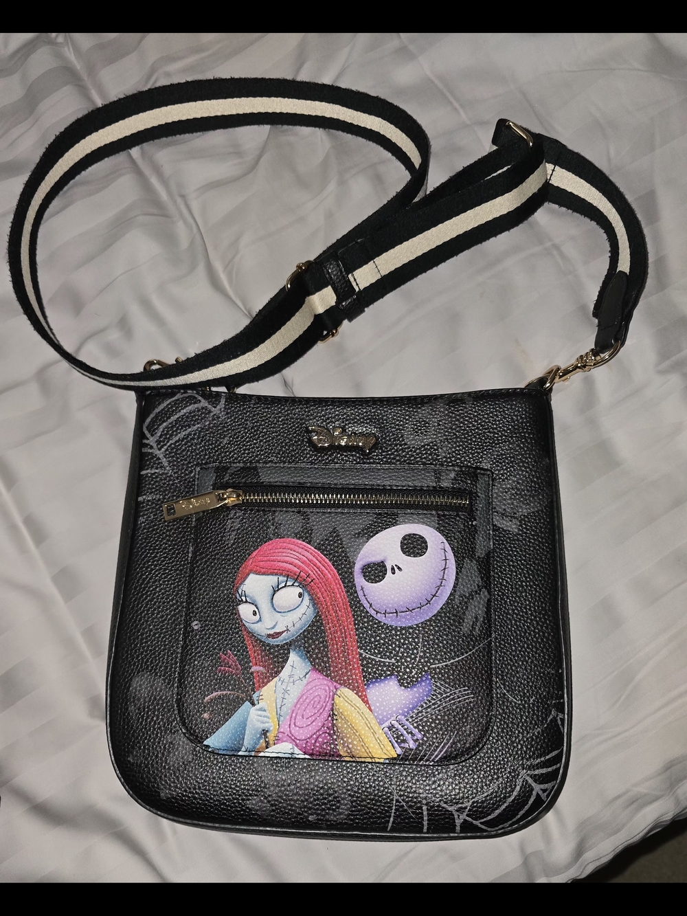 Disney Black  Zip  with Gold Logo and Colorful Accents